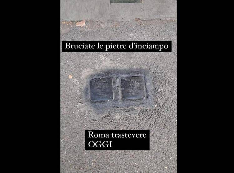 Le pietre d'inciampo danneggiate