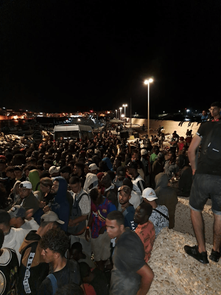 Migranti a Lampedusa