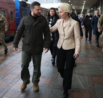 Ukraine, von der Leyen in Kiev: meeting with Zelensky