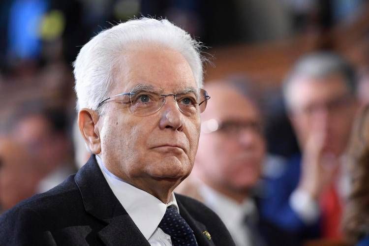 Italy's president Sergio Mattarella 