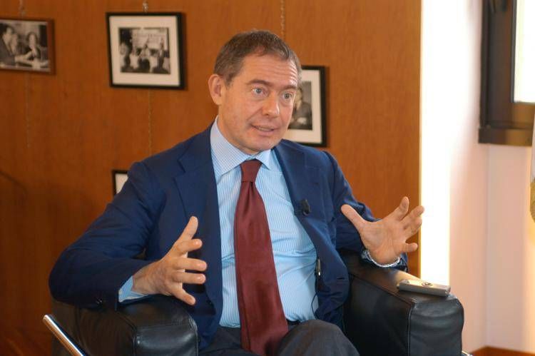 Roma, 21 novembre 2008, Palazzo dell'informazione : Adolfo Urso Sottosegretario allo Sviluppo economico