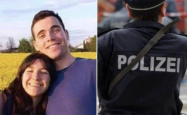 Filippo Turetta e un agente della polizia tedesca