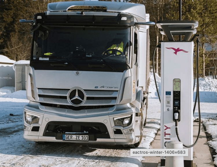 eActros: la gestione intelligente della batteria in inverno