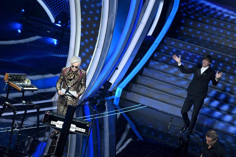 Bugo e Morgan sul palco di Sanremo  - (Fotogramma)
