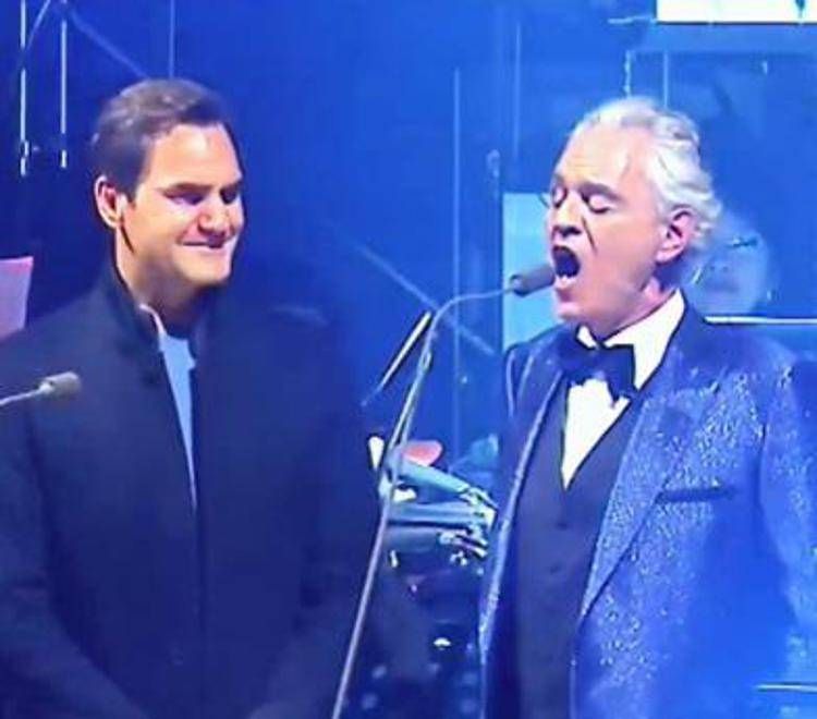 Roger Federer e Andrea Bocelli
