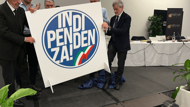 Nasce 'Indipendenza' il nuovo soggetto di Alemanno, nel logo tricolore su sfondo blu