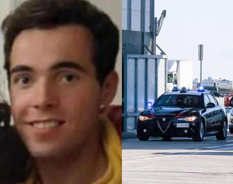 Filippo Turetta e l'auto dei carabinieri che lo ha portato in carcere (Fotogramma)