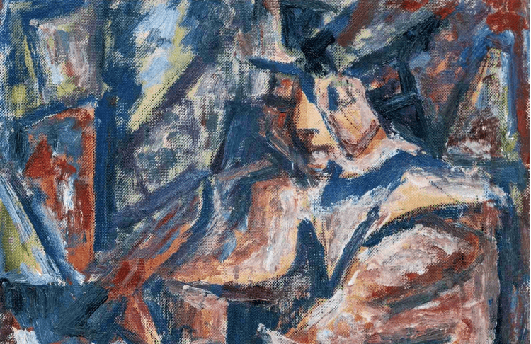 Locandina della mostra 'La figura e il paesaggio' a Sorrento
