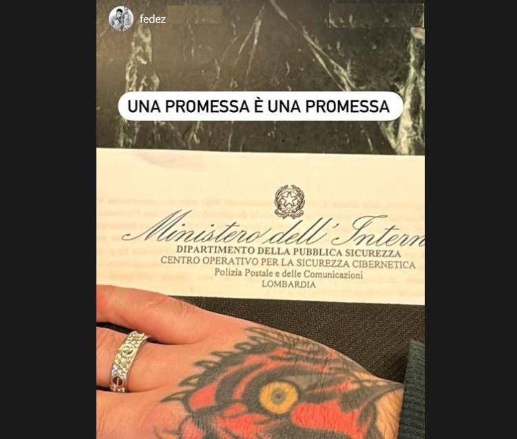 Fedez and the threats to Leone, the complaint arrives