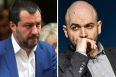 Matteo Salvini e Roberto Saviano - (Fotogramma/Ipa)