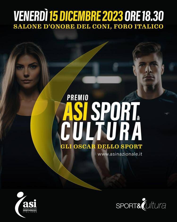 Sport, Premio Asi Sport&Cultura: Il 15 dicembre, al Salone d’Onore del Coni ‘Oscar’ dello sport'