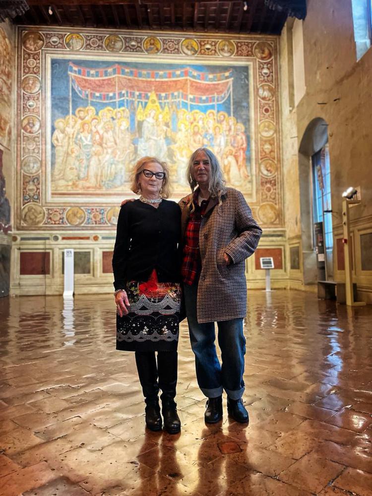 Patti Smith in visita al Museo Civico di Siena