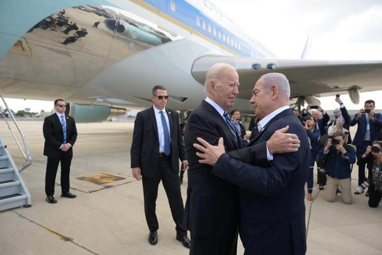 Biden incontra Netanyahu nel recente viaggio a Tel Aviv - Fotogramma /Ipa