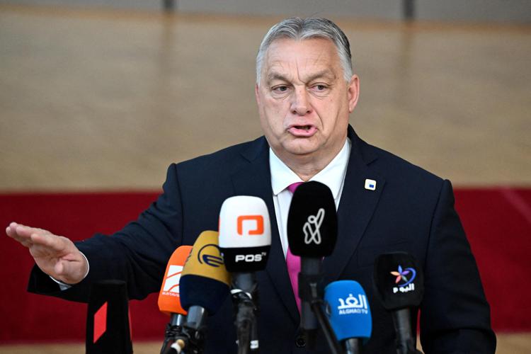 Orban a Bruxelles - Afp
