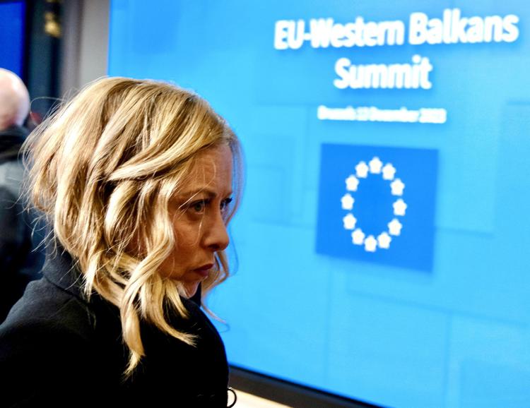 Giorgia Meloni a Bruxelle per il Consiglio Ue