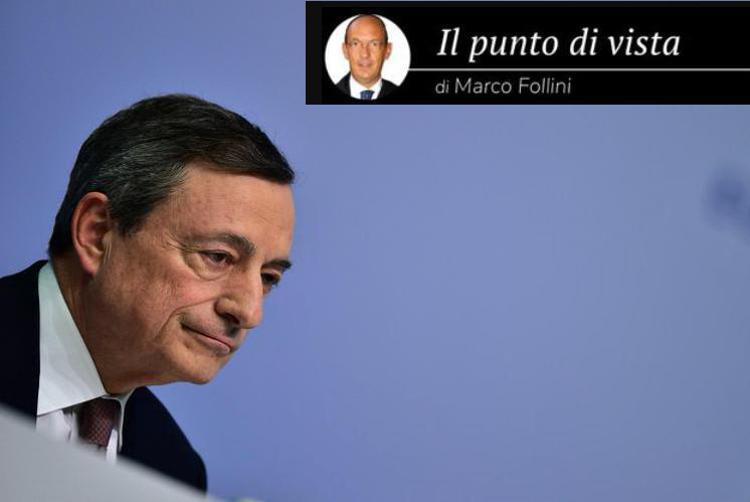 Mario Draghi e nel riquadro Marco Follini - (Fotogramma)