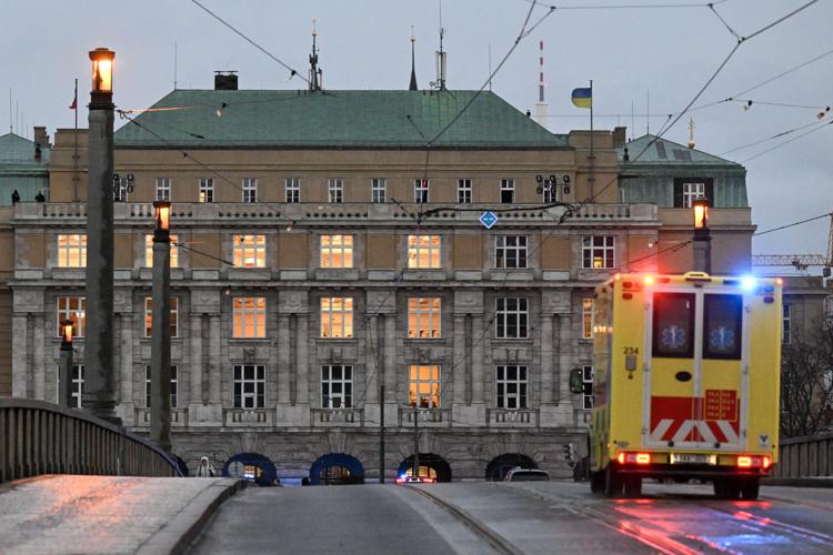 Praga, l'università dove è avvenuta la sparatoria (Afp)