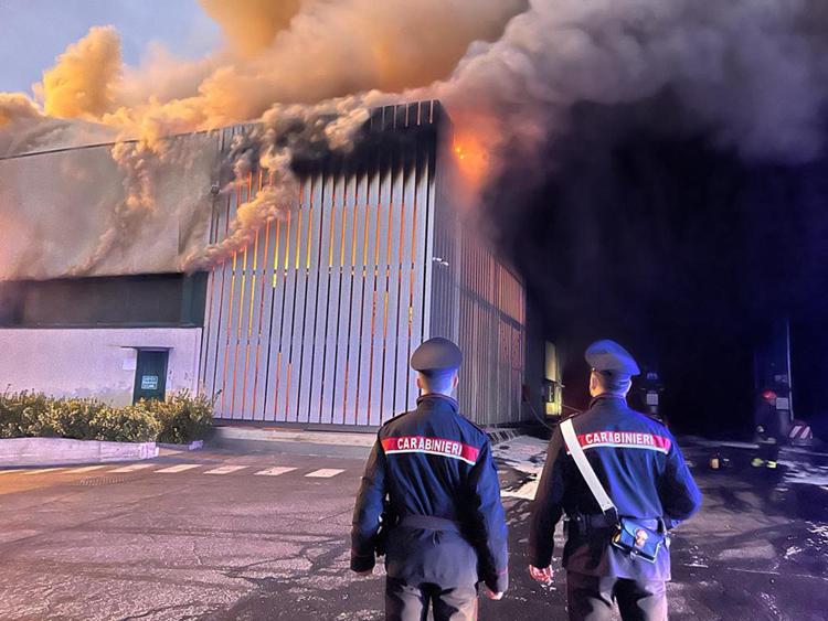 Incendio a Malagrotta - Adnkronos
