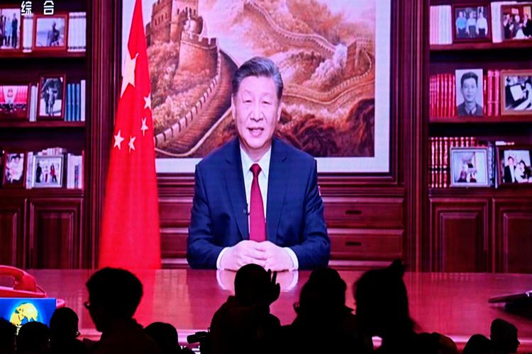 Xi Jinping nel suo messaggio per il Capodanno 2024 - (Afp)