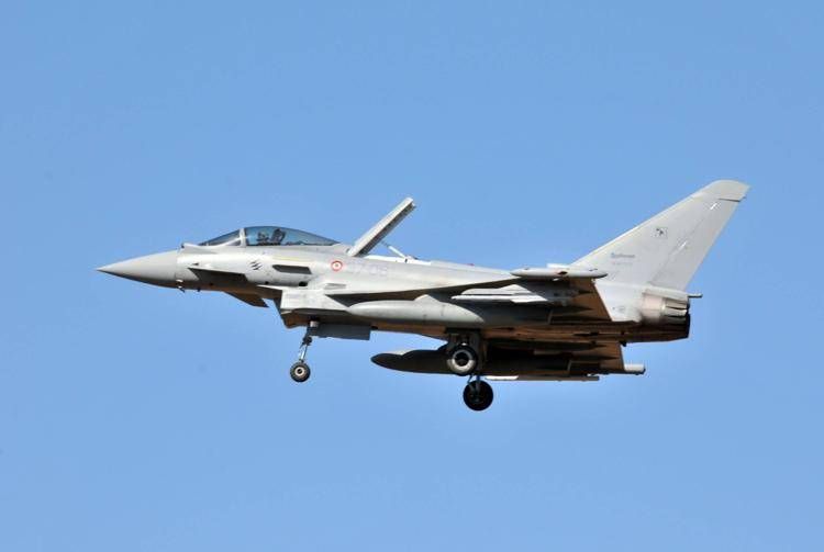 Addestramento in corso a Trapani Birgi dei caccia Eurofighter facente parte al 37o stormo - Alberto Lo Bianco FOTOGRAMMA