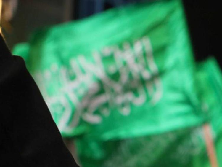 Bandiere di Hamas (Afp)