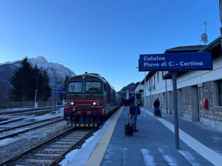 La stazione di Calalzo, l'Espresso Cadore