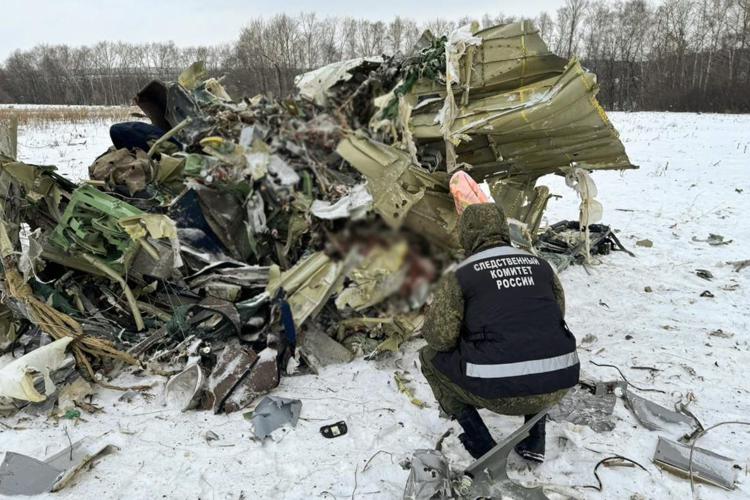 L'aereo caduto a Belgorod - (Fotogramma)