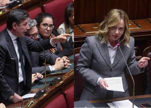 Meclis'te Conte-Meloni çatışması, video sosyal medyayı salladı