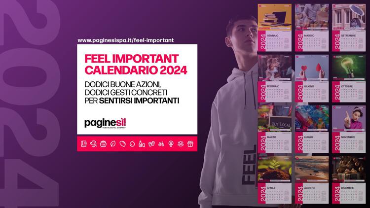 Pagine Sì! lancia Feel Important - il calendario delle Persone Per Bene