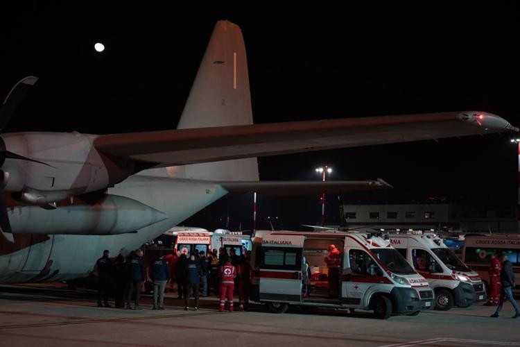 Palestinian children arrive in Italy for medical treatment