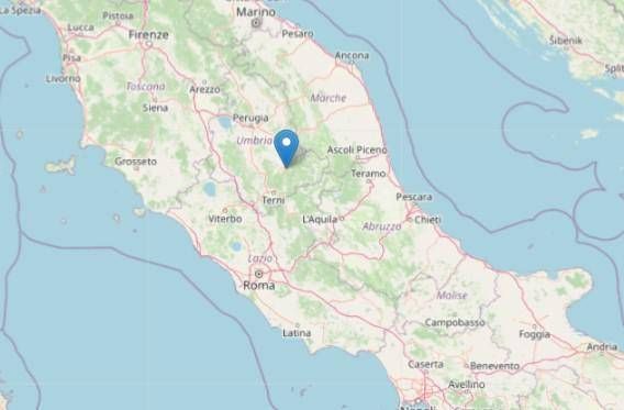 Terremoto in provincia di Perugia: scossa di magnitudo 3.5