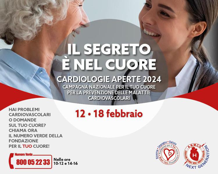 A San Valentino ama il tuo cuore, 'Cardiologie aperte' dal 12 al 18 febbraio