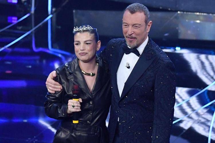 Emma Marrone e Amadeus - (Fotogramma)