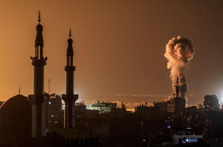 Bombe a Rafah (Afp)