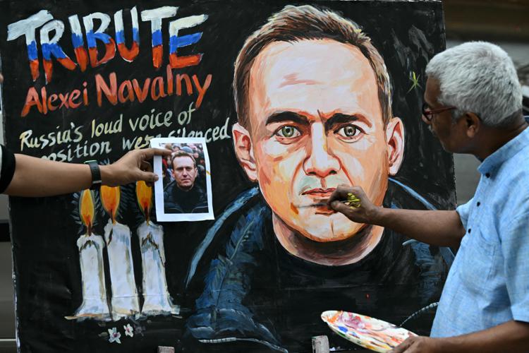Tributi per Navalny - (Afp)