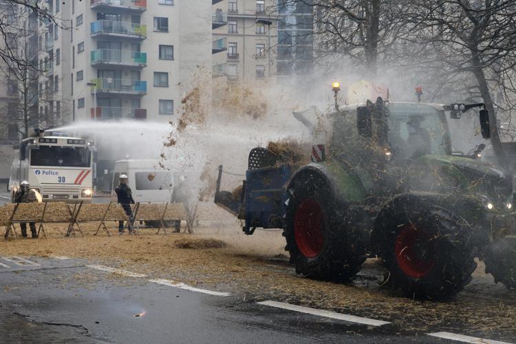 Protesta agricoltori Bruxelles - (Afp)