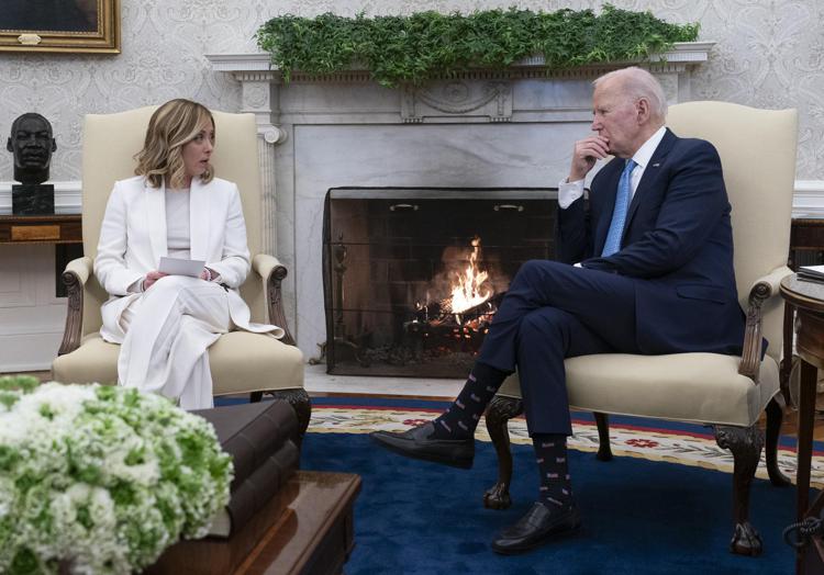 Meloni e Biden alla Casa Bianca - Fotogramma /Ipa