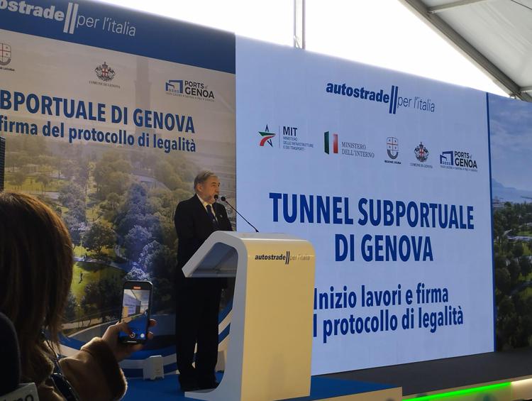 Bucci: "Soddisfatto per inizio lavori tunnel subportuale Genova"