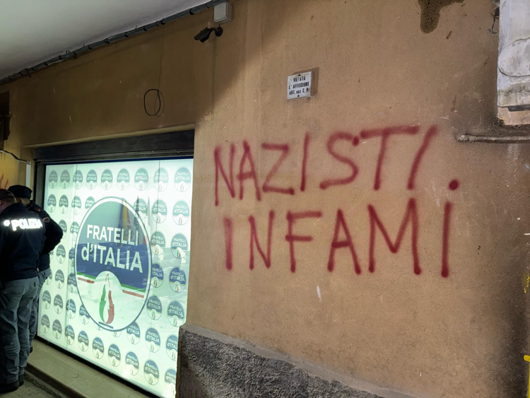 Agrigento: Scritte intimidatorie sede Fdi
