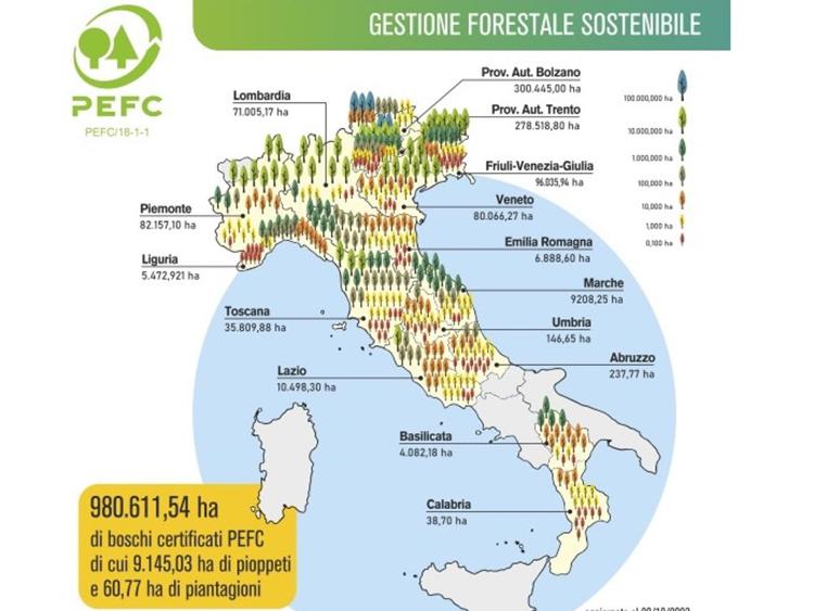 Le foreste certificate Pefc