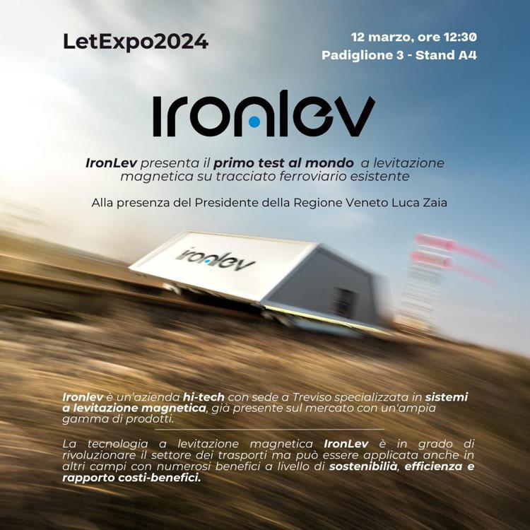 Trasporti, IronLev: primo test veicolo a levitazione magnetica su rotaie già in uso