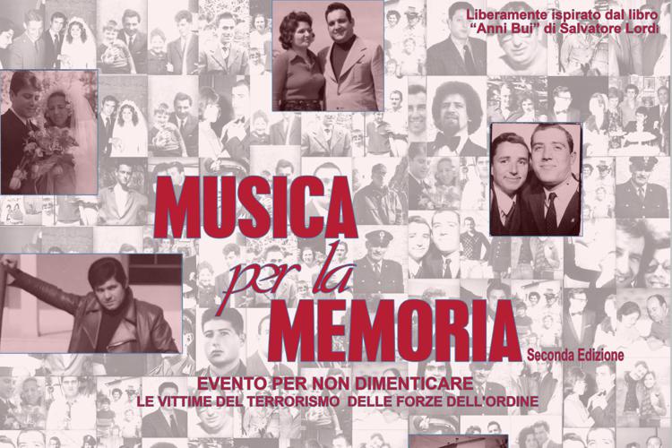 Terrorismo, 'Musica per la Memoria': evento per non dimenticare vittime forze ordine