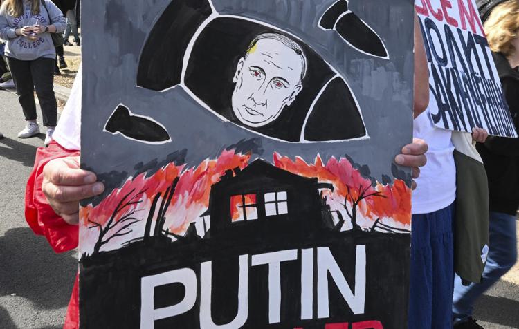 Manifestazione contro Vladimir Putin - Afp