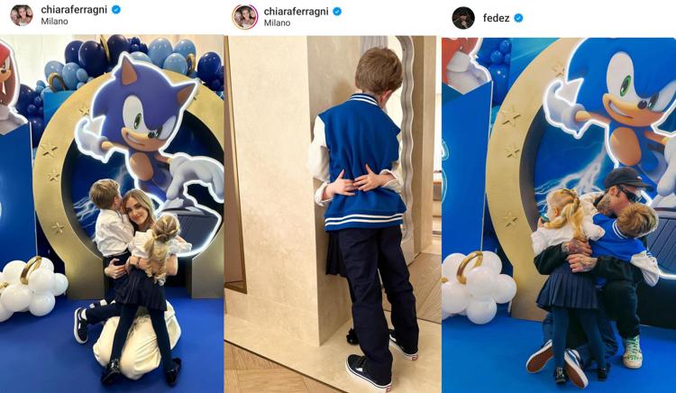 Chiara Ferragni, Fedez e i figli alla festa del piccolo Leone - Instagram