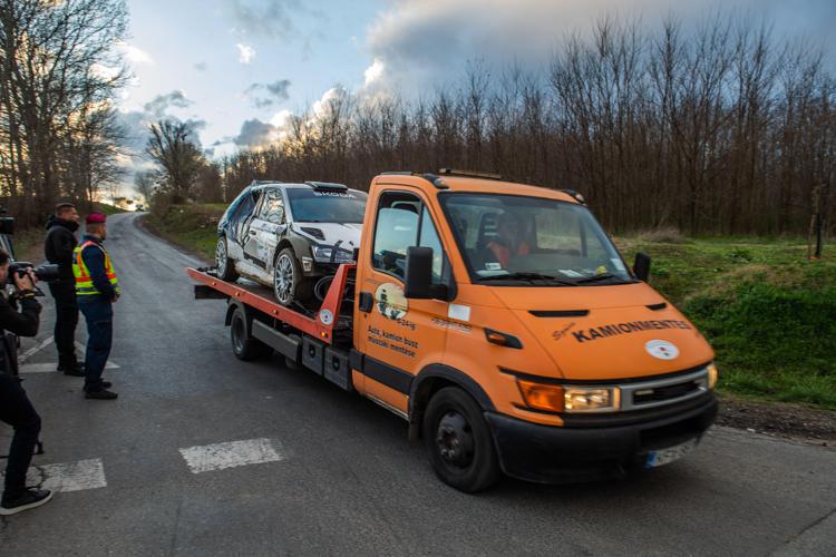 Il luogo dell'incidente al rally in Ungheria - (Afp)