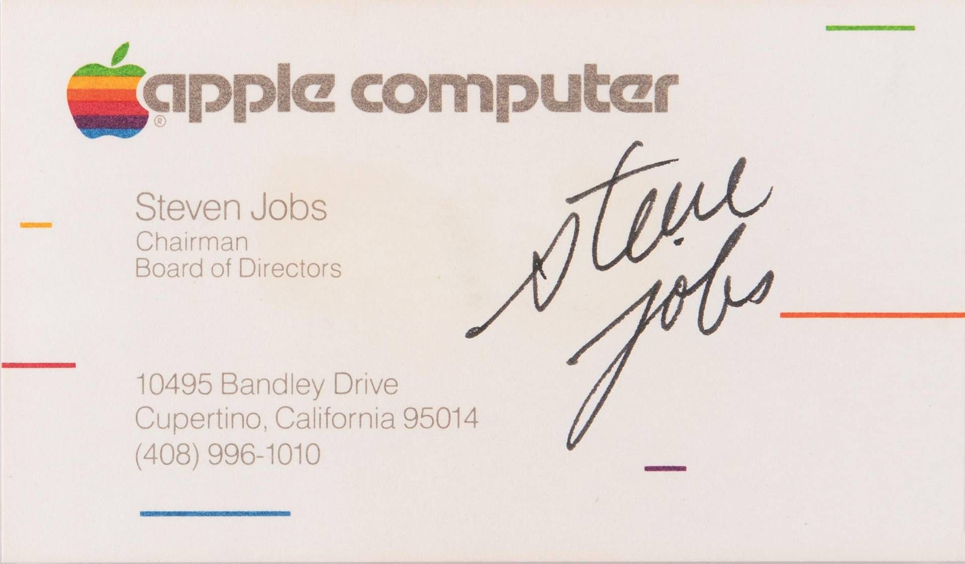Steve Jobs ve Apple, kartvizit bir servet değerinde