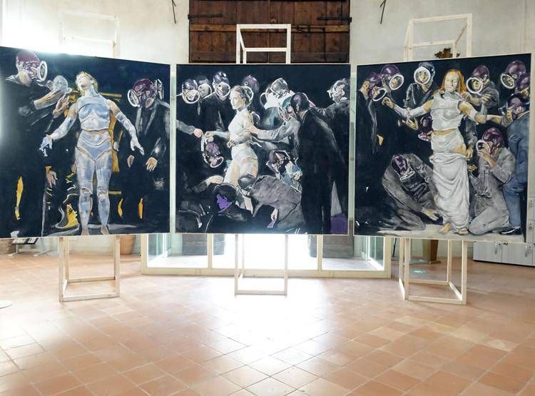 Carpi, danneggiata tela mostra Gratia Plena: aggredito l'artista Andrea Saltini Carpi, danneggiata tela mostra Gratia Plena: aggredito l'artista Andrea Saltini
