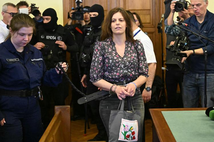 Ilaria Salis in tribunale a Budapest - Afp