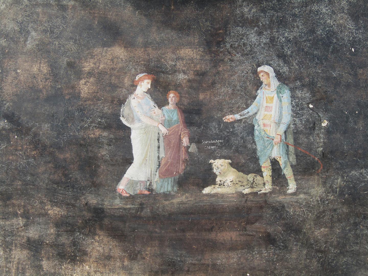 Fresco depicting the Trojan War discovered in Pompeii