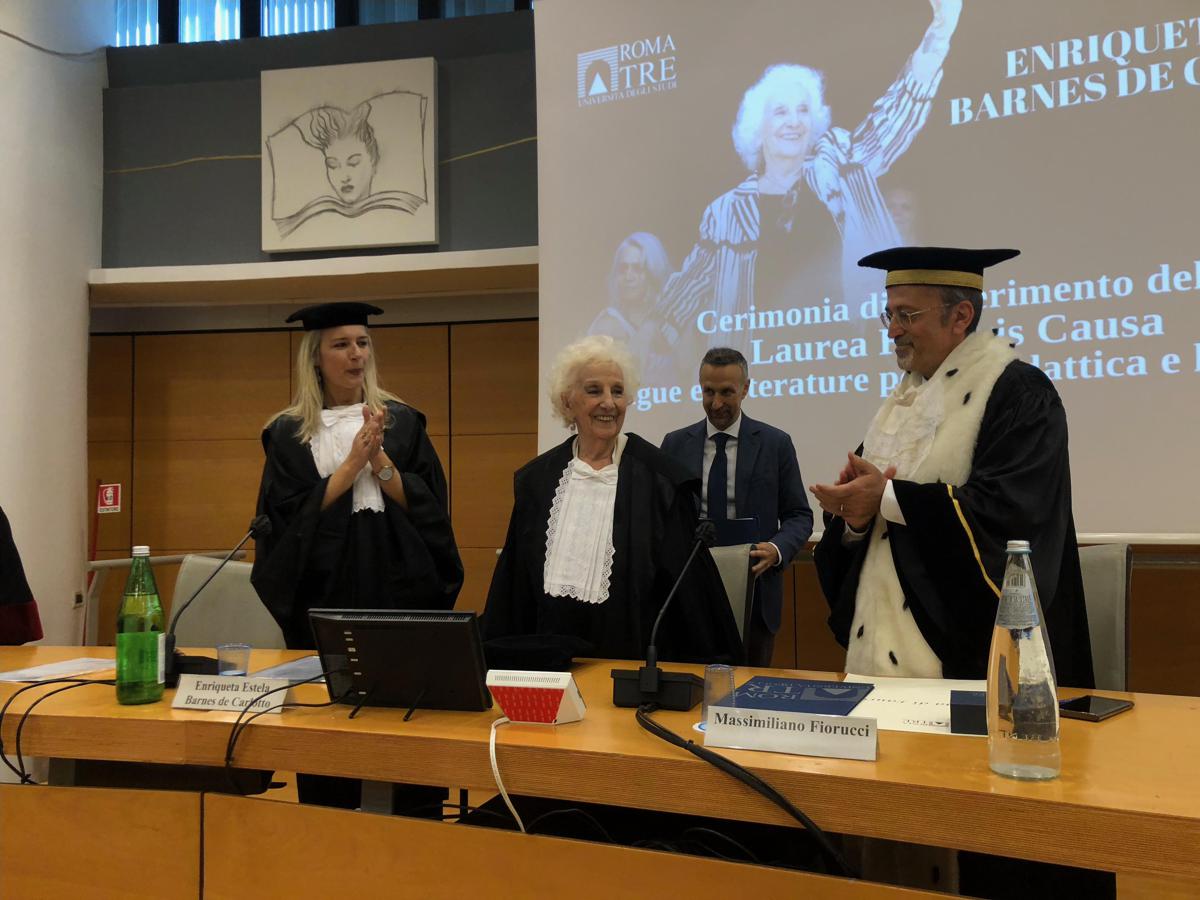 Estela De Carlotto riceve laurea honoris causa a Roma Tre